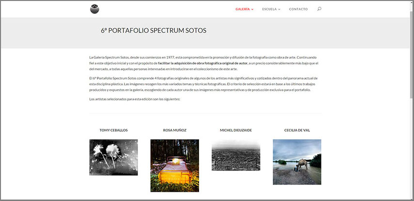 La escuela fotográfica Spectrum-Sotos estrena nueva web, Spectrum Sotos, Escuela, Galería, Escuela de fotografía en zaragoza